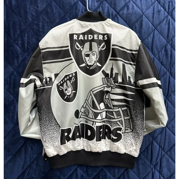 NFL vintage LA Los Angeles Raiders Fanimation men size large football jacket